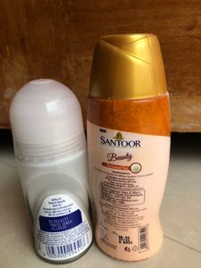 Santoor Talcum Power &amp;Nivea Body Deodorant