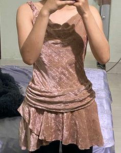 Velvet Ruched Cocktail Dress