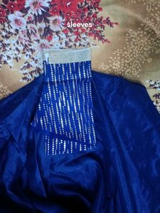 Elegant Blue Embroidered Gown