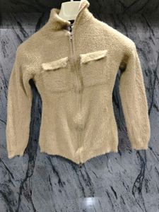 Cozy Yellow Fuzzy Sweater