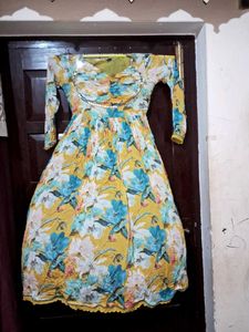 Floral Anarkali Kurta set with dupatta