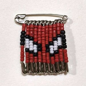 Spider-Man Beaded Safety Pin Brooch