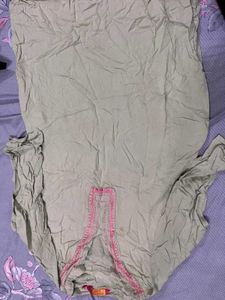 Elegant Kurta with Pink Embroidery