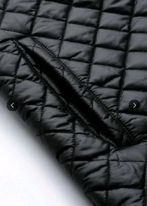 Quilted Bomber Jacket with Neon Zip