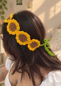 Handmade Crochet Sunflower Headband