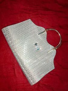 Sparkling Silver Evening Clutch