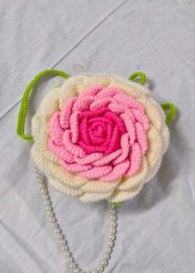 Crochet Rose Flower Bag
