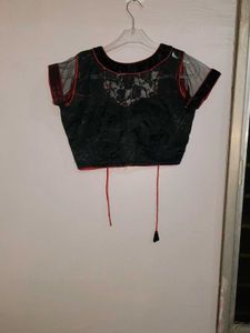 Black Net & Lace Blouse