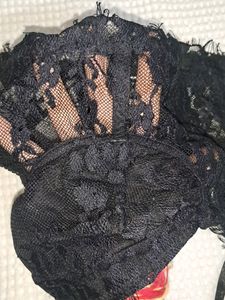 Coquette Black Corset Lace Cami Top/ Bralette