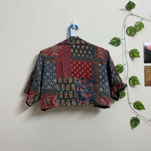 Printed Crop Shirt