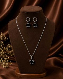 Star Pendant Necklace &amp; Earrings Set