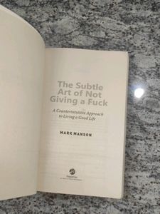 Subtle Art Of Not Giving A F By Mark Manson
