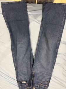Classic Blue Denim Flare Jeans