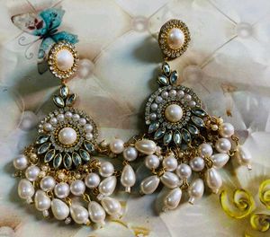 Fancy Party Wear Havey Long Size Earrings