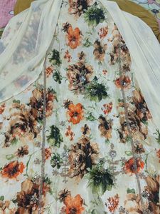 Floral Kurta Set with Embellishments