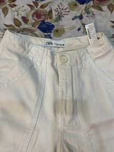 Zara Cream Cargo Pants
