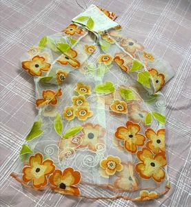 PINTERESTY ORGANZA FLORAL SHIRT