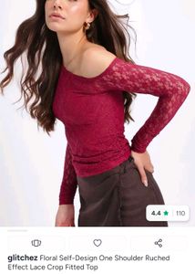 Chic One-Shoulder Lace Top