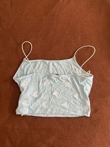 Blue Butterfly Crop Tank