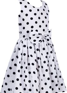 Polka Dot Dress Material with Bow