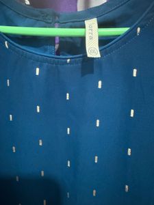 Elegant Teal Polka Dot Anarkali Suit