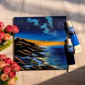 Mini Handmade Night Sky Acrylic Painting