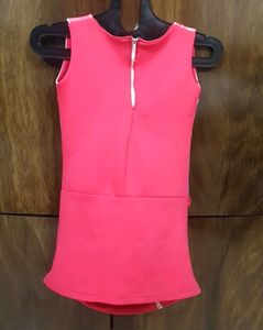 Hot Pink Partywear Frock For 7 To 11 Years Girls