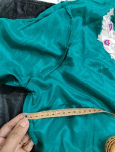 Rangriti Sea Green Embroidered Kurti