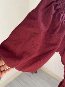 Burgundy Mini Dress