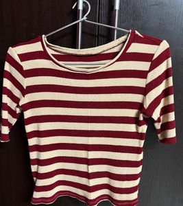 Striped Cropped Top