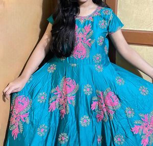 Sea Green Embroidered Anarkali Gown💚