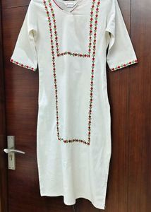 Embroidered Cotton Kurta Set