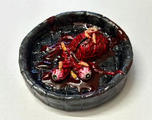 Gorey scattered brain ashtray/ trinket tray