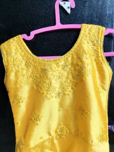 Beautiful Yellow Embroidered Gown
