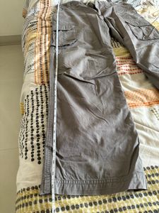 Grey wide leg cargos