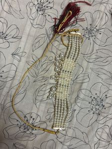 set of 2- Elegant Pearl and Stone Choker Necklace