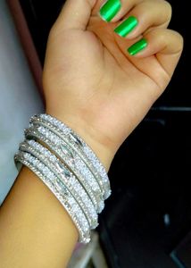 Sparkling Crystal Bangles Set
