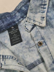 women's Acid Wash Denim Shirt