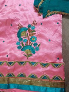 Pink Embroidered Kurta Set