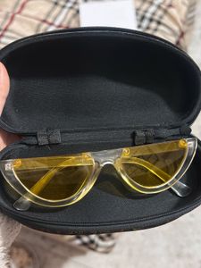 Yellow Half-Frame Sunglasses