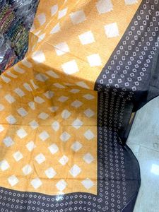 Orange &amp; Black Ethnic dupatta