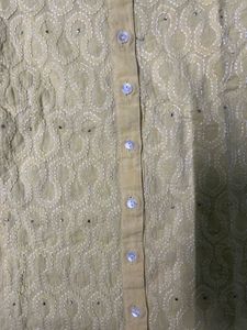 Fabindia Chikankari Kurti in Yellow