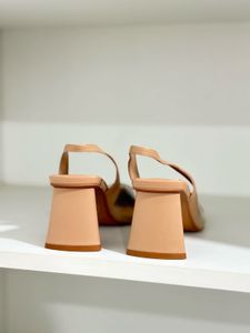 Zara Beige Block Heel