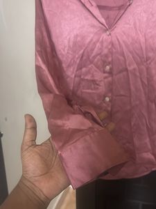 Satin Button-Up Shirt