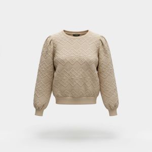 Textured Crew Neck Sweatshirt