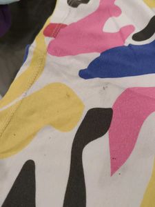 Only Multi Colour Abstract Print Oversized T-Shirt