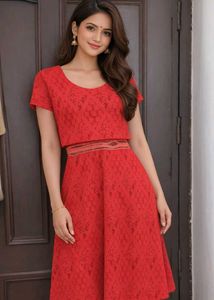 Stunning Red Lace Dress