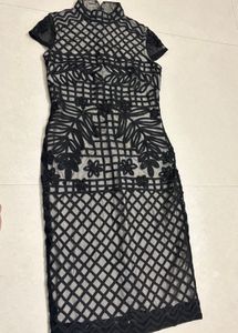 Elegant Black Lace Dress