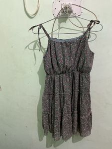 Floral Print Tiered Mini Dress
