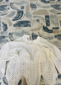 Sheer White Wavy Lace Top